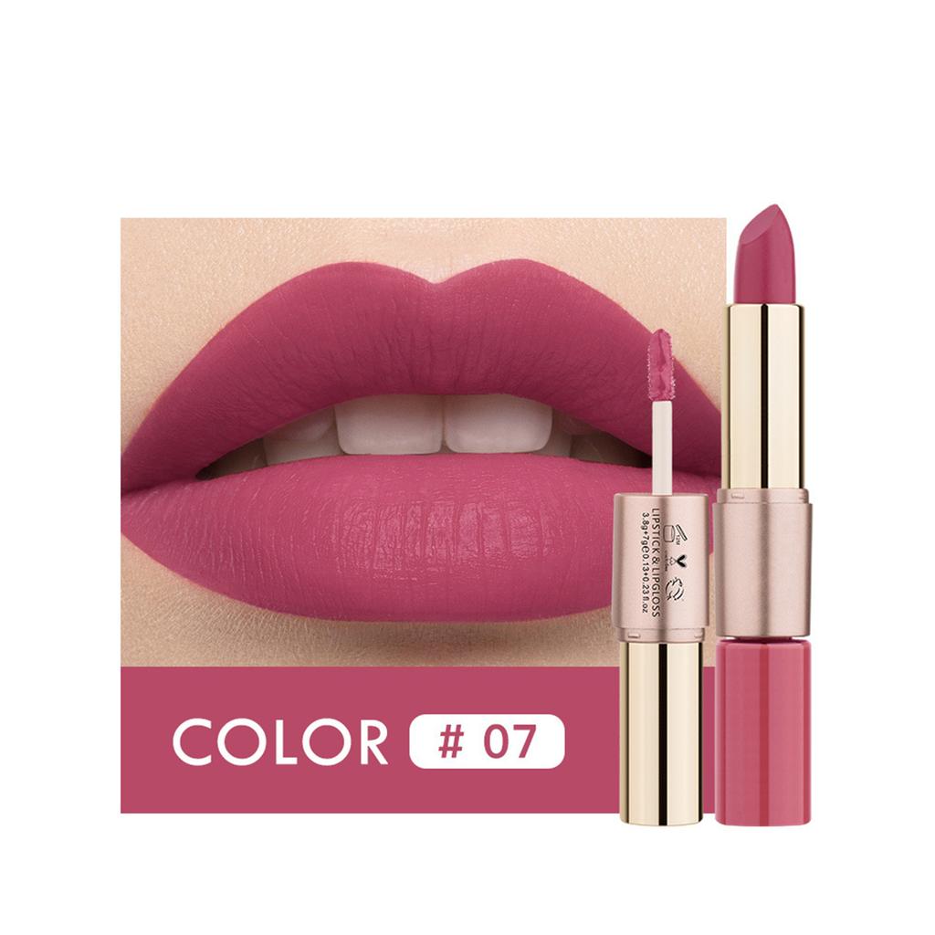 2-in-1 Lipstick & Gloss Hybrid with Matte Finish | All-Day Festival Makeup for Casual, Work & Celebration