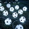 Football String Lights - Soccer Ball Fairy Lightts, Outdoor Waterproof Lamp String | Energy Efficient Soccer Ball Themed Lights