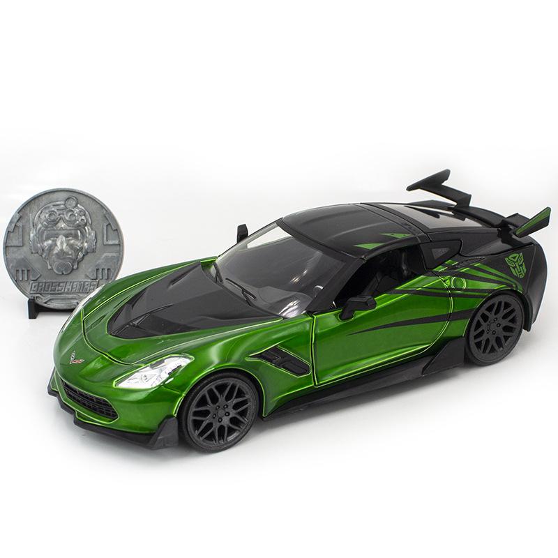 1/24 TRANSFORMERS 5 2016 Crosshairs Chevy Corvette Stingray Diecast Model