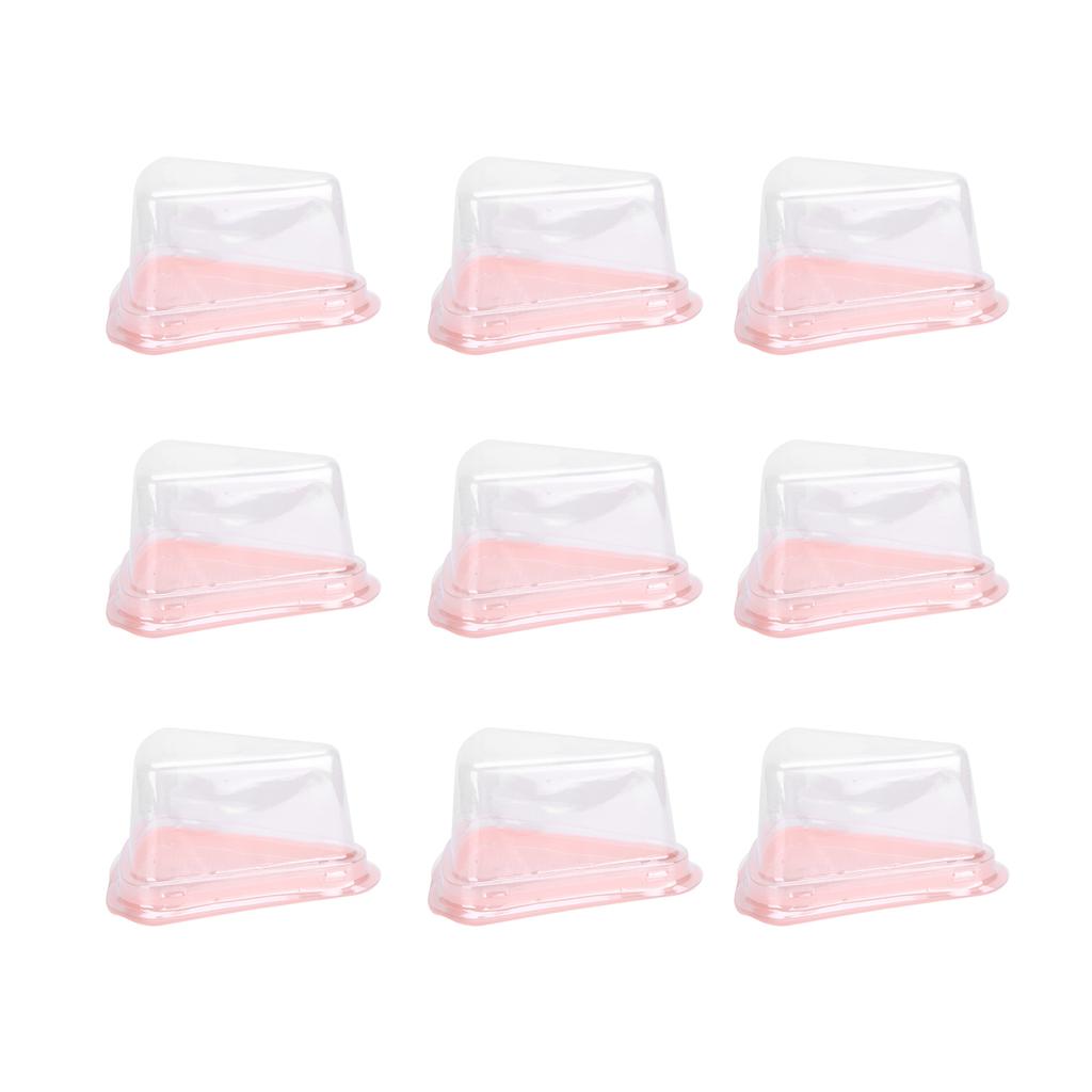 100 szt. Trójkątne Pudełko na Ciasto Przezroczyste PET Pojemnik na Opakowanie Babeczek