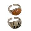 Elegant Vintage Inspired Alloy Rings with Adjustable Fit and Unique Natural Stone Texture Designs Daily Casual Use