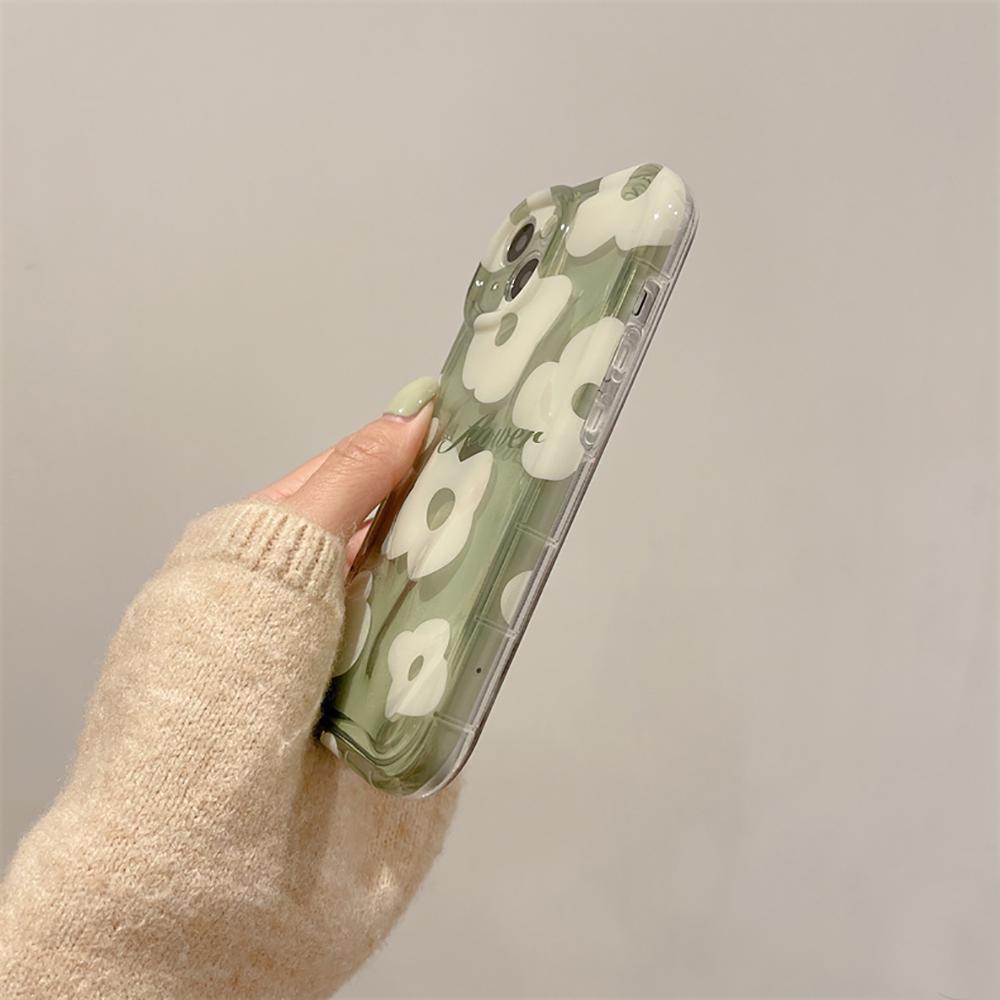 Cute Flowers Lovely Floral 3d Meteorite Pattern Transparent Shockproof Phone Case For Iphone 14 11 12 13 Pro Max Soft Back Cover