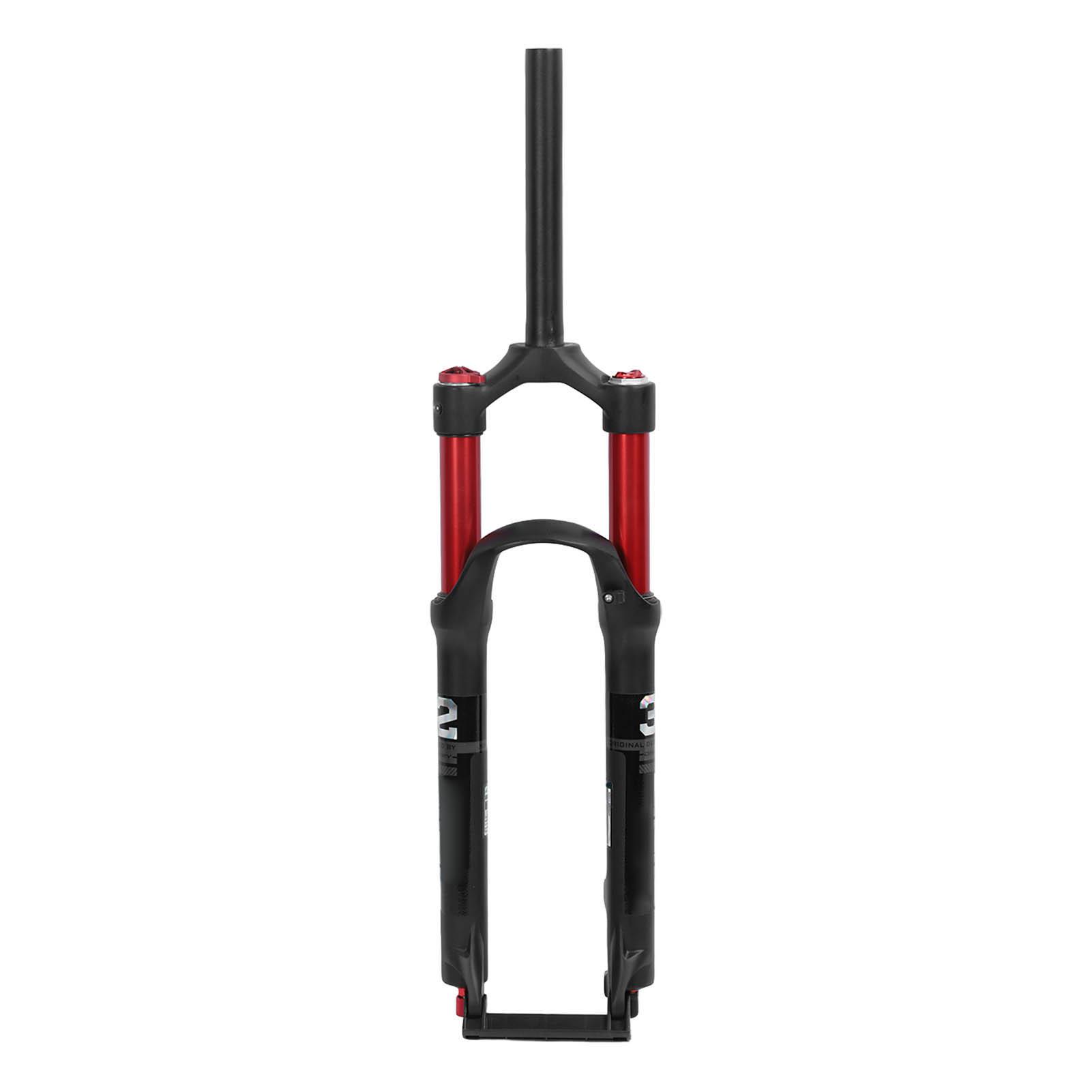 27,5-дюймовая горная велосипедная вилка Амортизационная вилка Прямая трубка Велосипедная передняя вилка Двухкамерная Ручное управление Красный