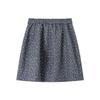 Women's Korean Retro Floral A-line Puffy Skirt - Gray, Autumn/Winter