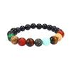 Unisex Bracelet with Elastic Cord Multiple Colors Smooth Glazed And Glass Healing