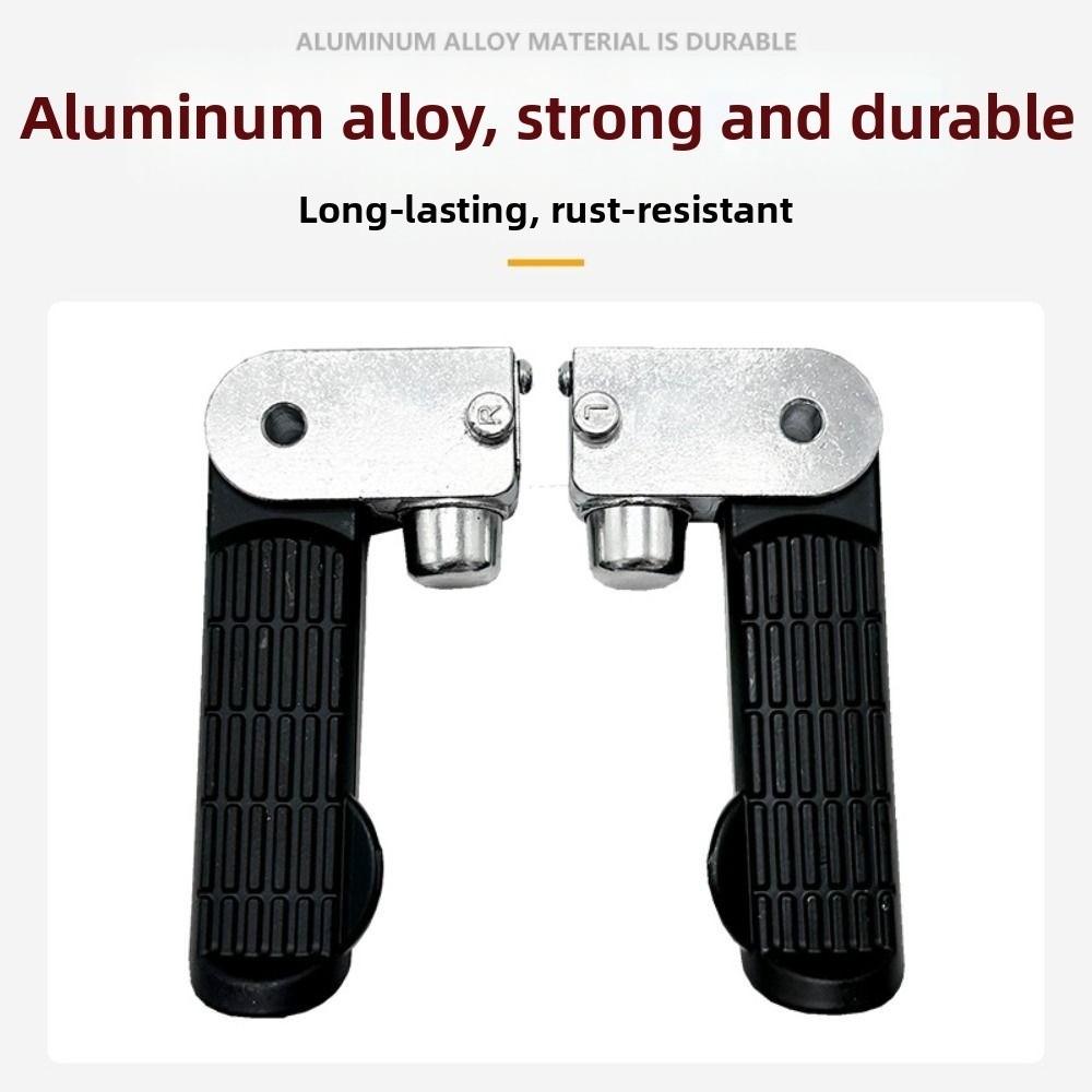 Aluminum Zinc Zinc Alloy Motorcycle Foot Pegs Foldable E Bike Foot Rests Electric Bicycle Pedal Replacement