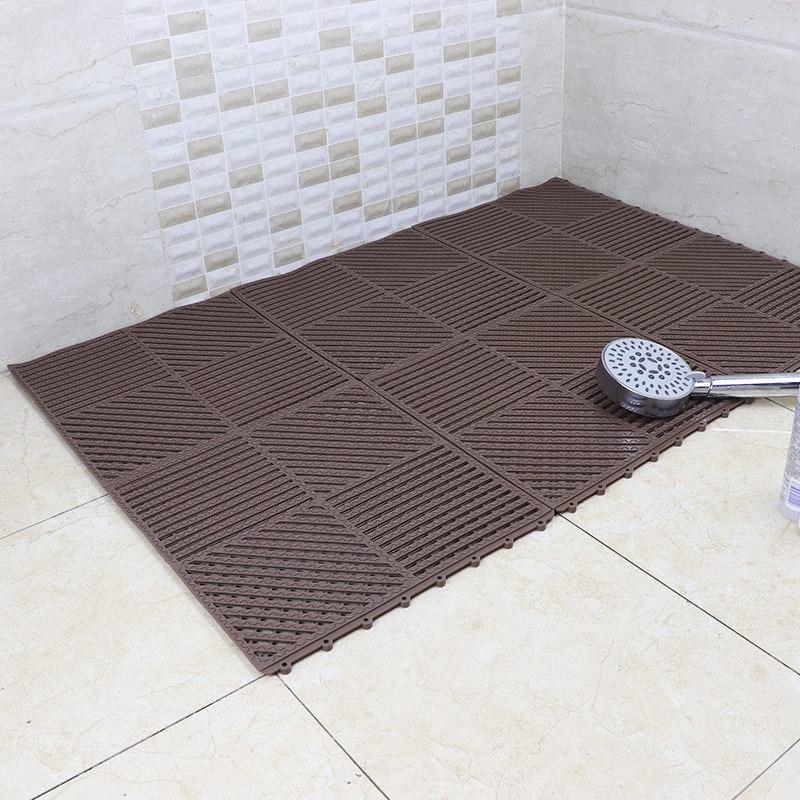 Non-Slip PVC Interlocking Shower Mat: Waterproof Bathroom Floor and Commercial Use Carpet