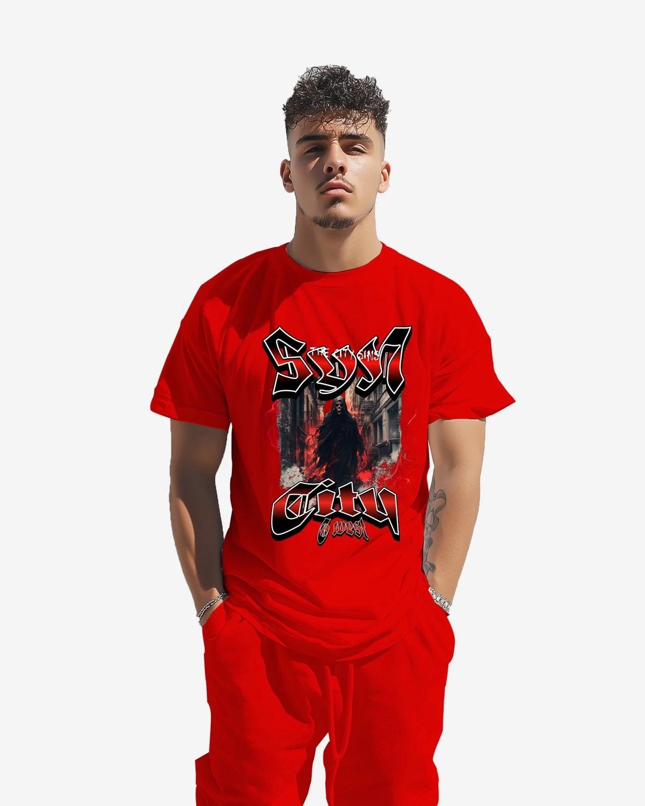 G WEST GHOST CITY OVERSIZE TEE S