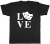 LOVE Letters With Theatre Masks Mens Unisex T-Shirt Tee