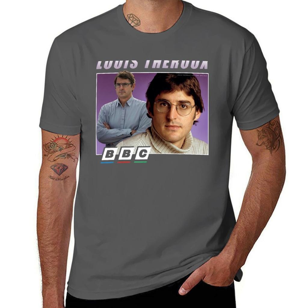 Louis Theroux Retro BBC TShirt Standard Fit Solid Tee Shirt