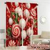 Set Of 2 Modern Flat Printing Jit Curtains Without Rod Candy Swirl Bliss Pattern Durable Polyester Fabric Curtain