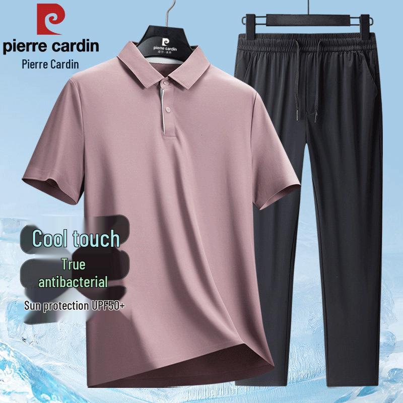 Pierre Cardin Men's Ice Silk Short Sleeve Polo Set