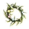 Artificial Flower Wreath with Eggs and Blooms Handmade Garlands for Home Wall and Garden Decorations Door Hanging