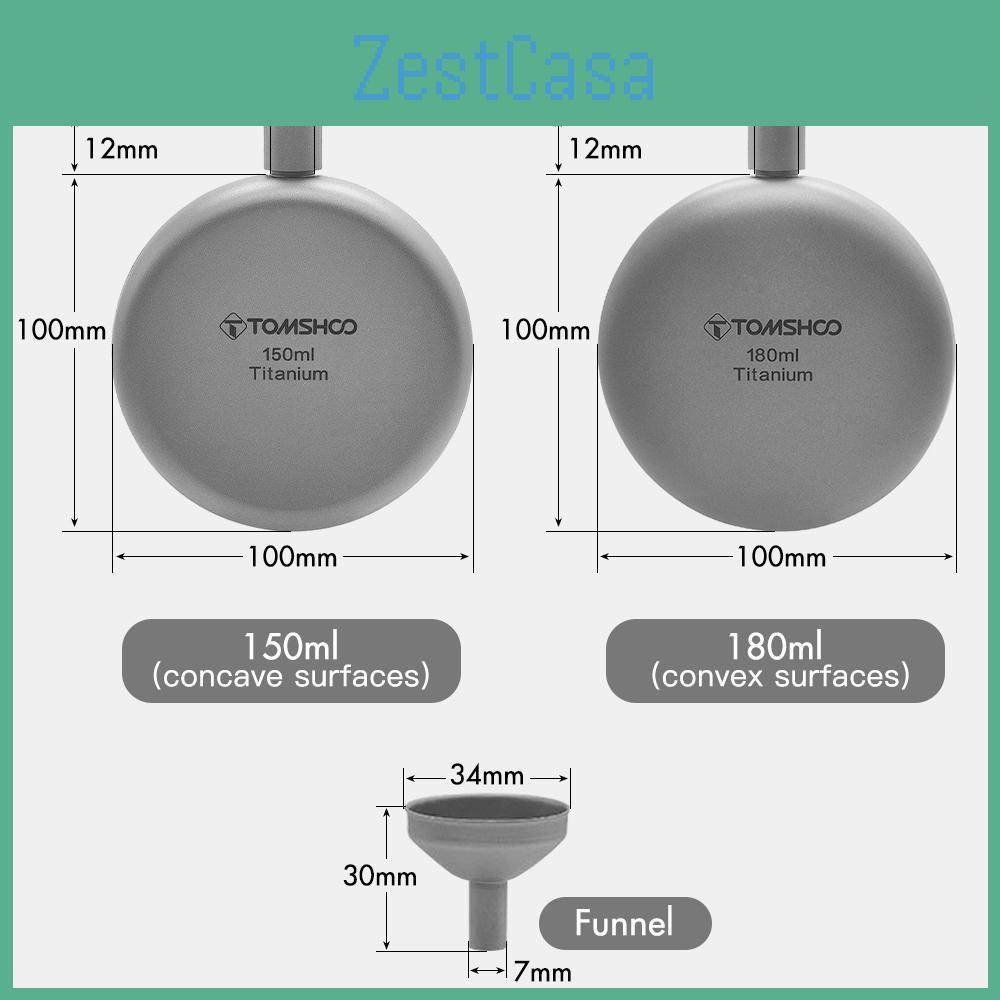150ml180ml Titanium Whisky Flask Alcohol Wine Flask With Refill Funnel For Outdoor Camping