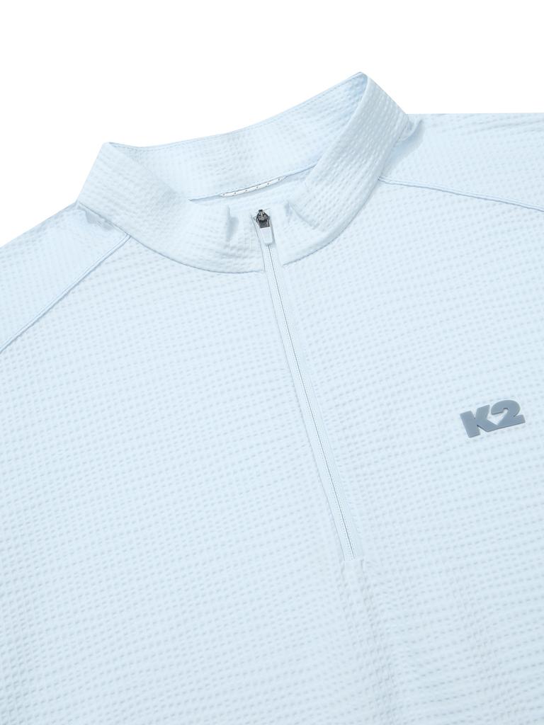 K2 Surround Short Sleeve Zip-Up_Blue Aura
