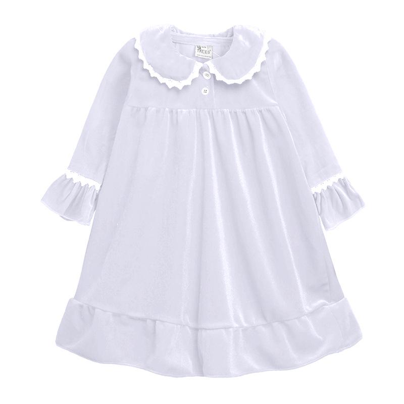 Children's Gold Velvet Pajamas - Autumn/Winter Homewear for Boys and Girls