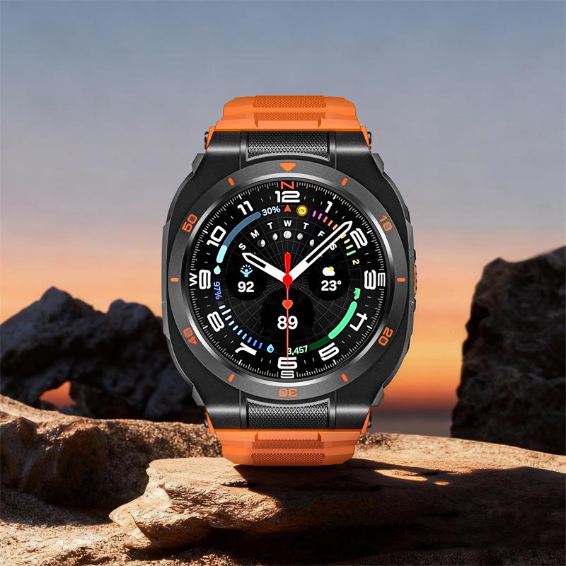 Metal Case+Strap for Samsung Galaxy Watch Ultra 47mm Strap Silicone Breathable Strap Replacement Band for Samsung Galaxy Ultra 2025/2024 Correa