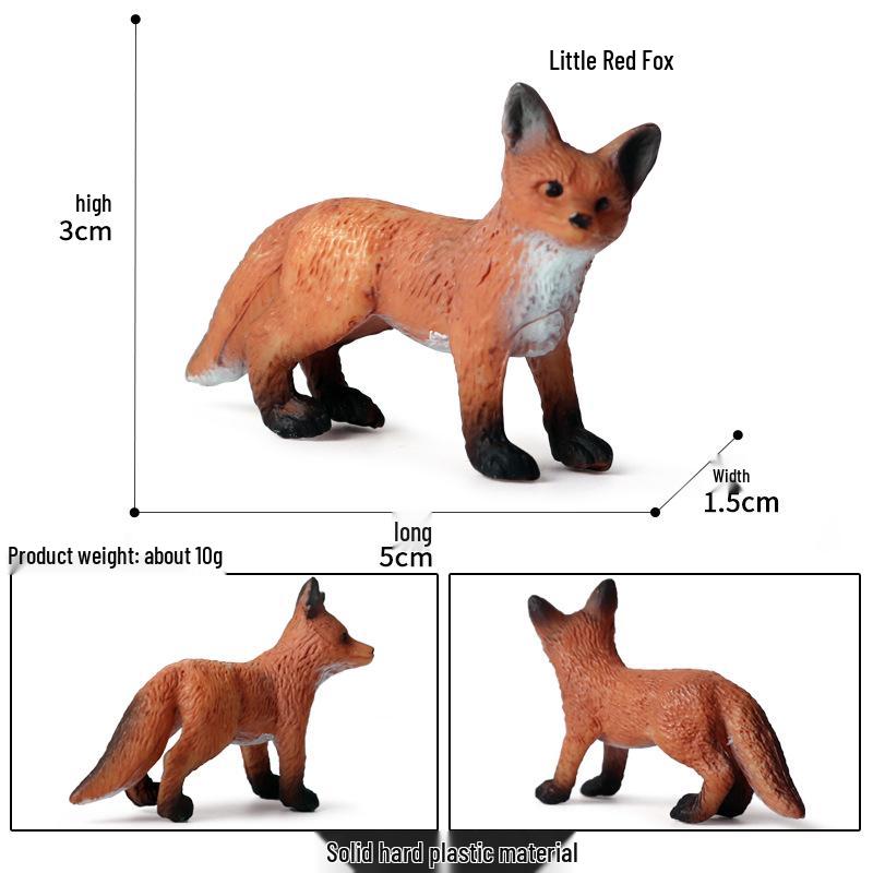 Realistic Animal Models: White Fox, White-tailed Deer, Arctic Fox Children's Gift Toys