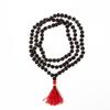 Black Rudraksha Mala 7 MM | Natural Rudraksha Beads Necklace | Meditation and Yoga Beads | Hindu Prayer Necklace | Sacred Jewelry | Unique Gift
