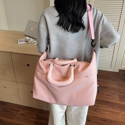 Fashion Luggage Shoulder Bag Women's Wet and Dry Separation Messenger Bag Simple Wear-resistant Nylon Water-proof Travel Bag