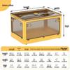 Transparent Foldable Storage Box with Five-Sided Opening for Clothes, Quilts, and Toys