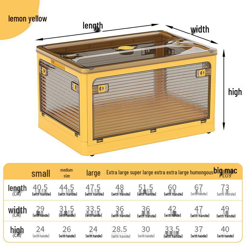 Transparent Foldable Storage Box with Five-Sided Opening for Clothes, Quilts, and Toys