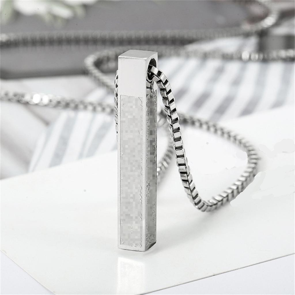 Long Column, Personalized Simple Design, High-End Sense Versatile Titanium Steel Necklace