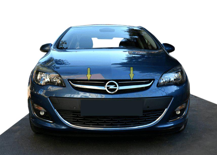 

Front grille trims 2012-2015 (stainless steel) for Opel Astra J