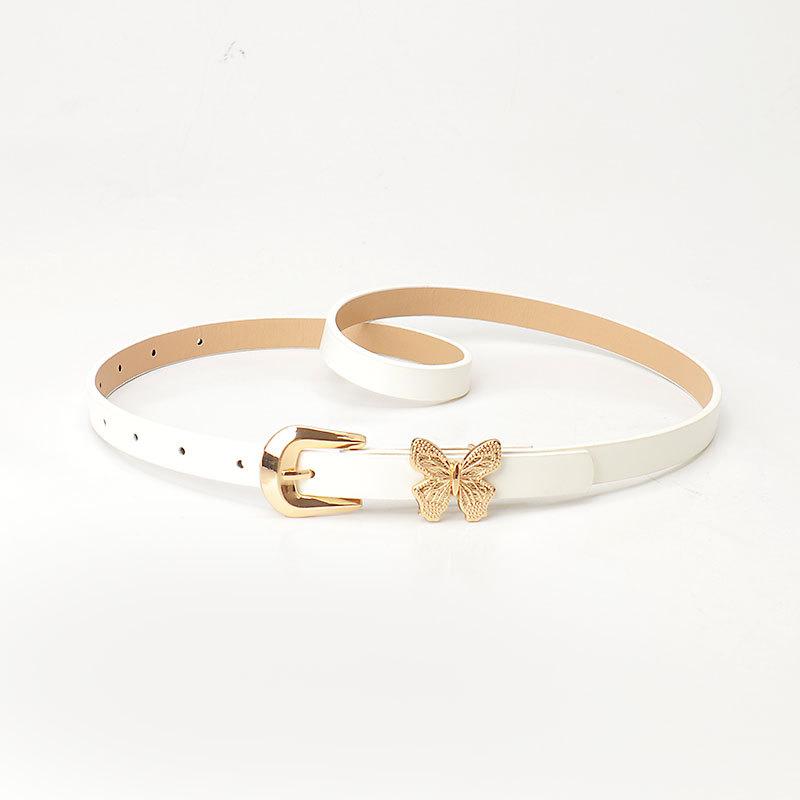 Sweet Butterfly Versatile Simple Ladies Belt Trendy Dress Belt
