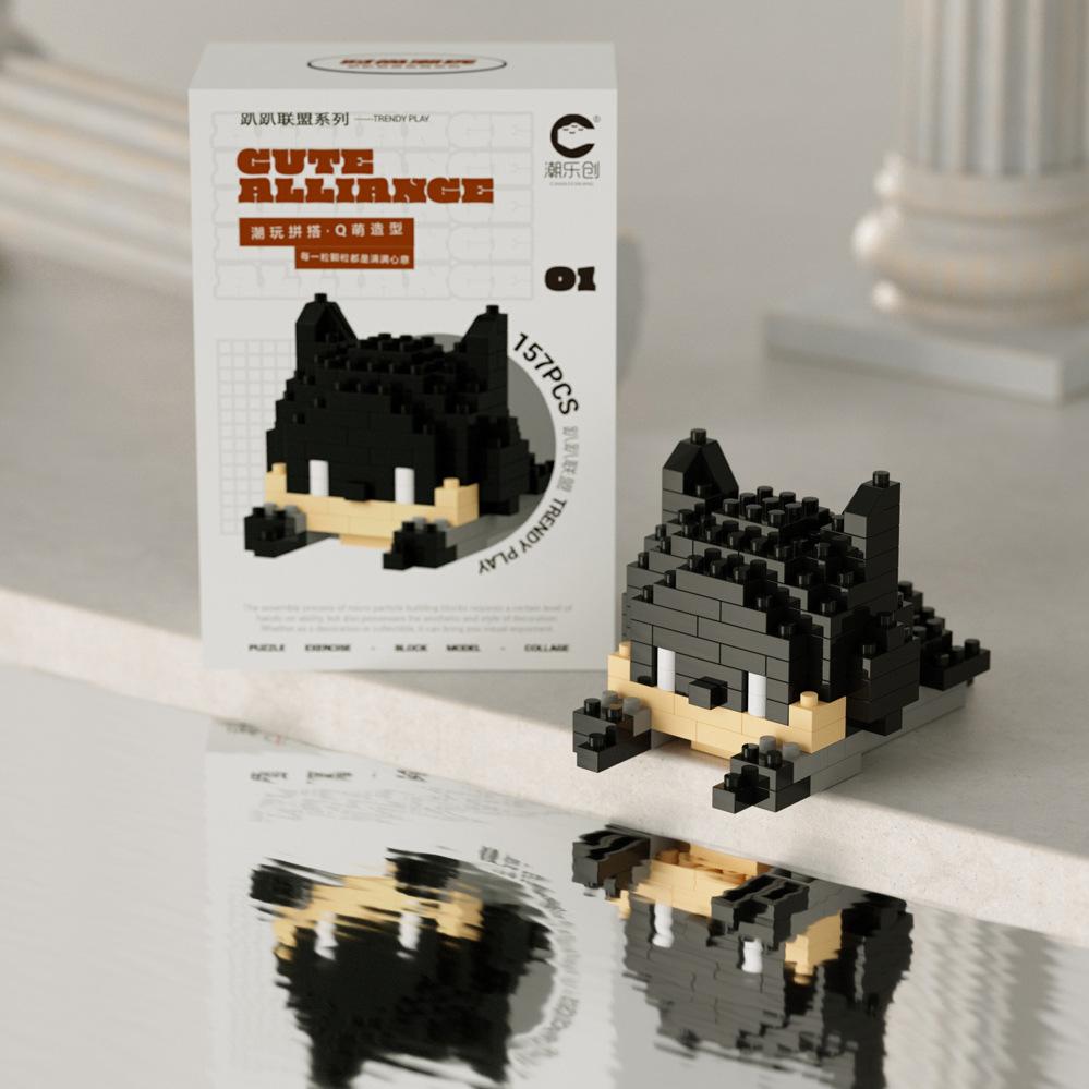 Süßer Mini auf der Vorderseite liegend Disney Mickey Bausteine Batman Kleiner Panda Stein 3D Süße Kuromi Sanrio Modell Spielzeug Für Kinder Geschenk