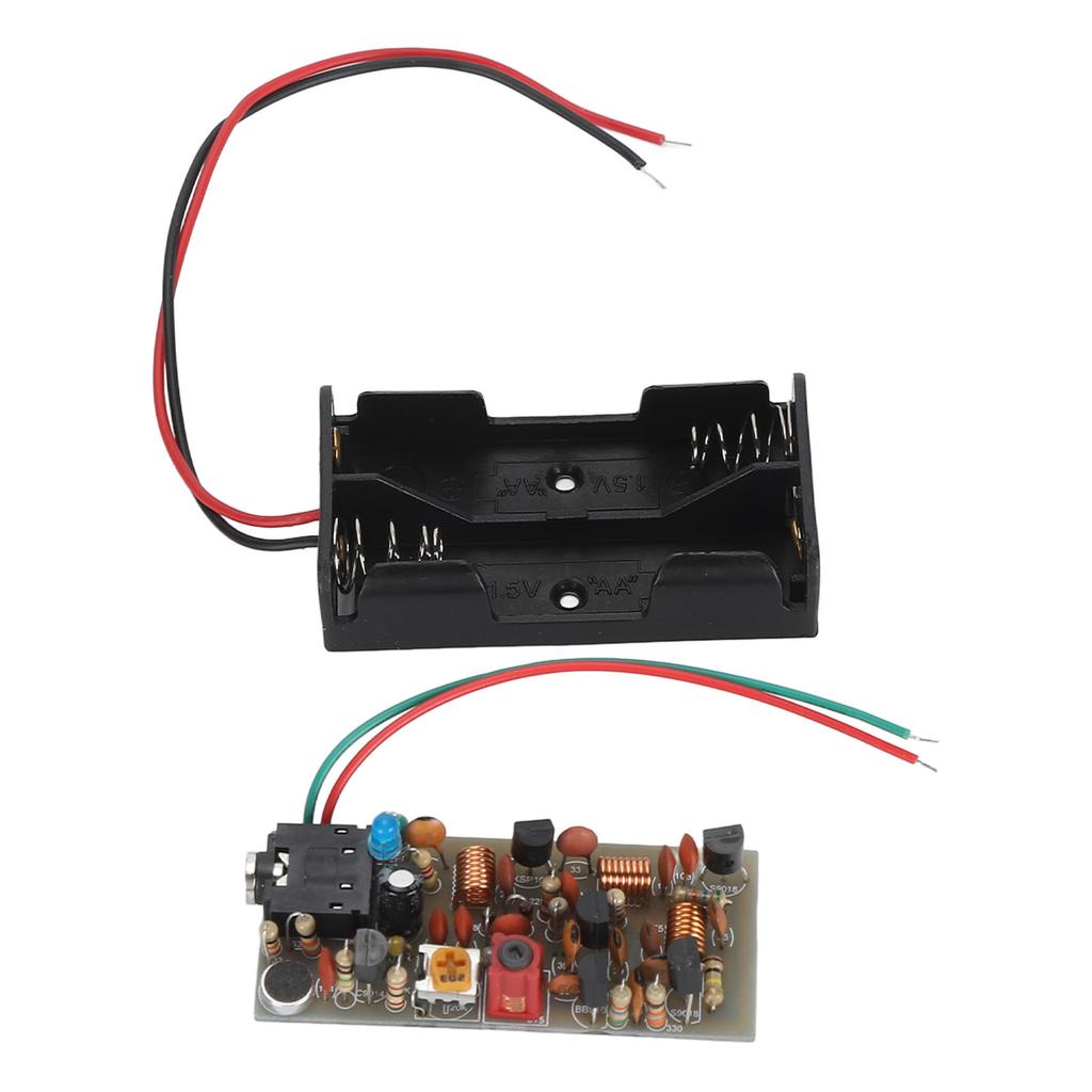 FM Transmitter Board Kit Adjustable Volume Wireless Microphone Transmitter Module Kit for DIY Campus