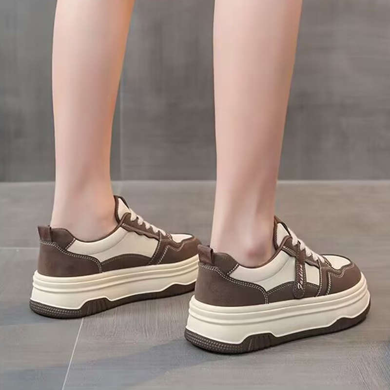 Melad thick baseplate shoes women's 2025 new spring and autumn breathable versatile shoes women's shoes heightening casual sports shoes