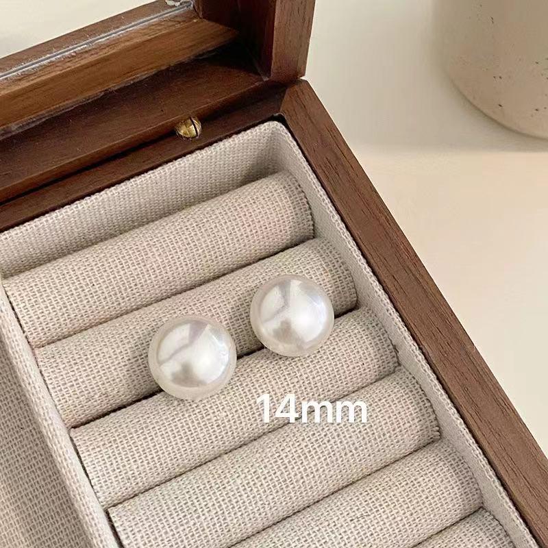 Shijia Cherry Blossom Pink Pearl Earrings, Light Luxury, Simple High-End Design, S925 Silver Posts