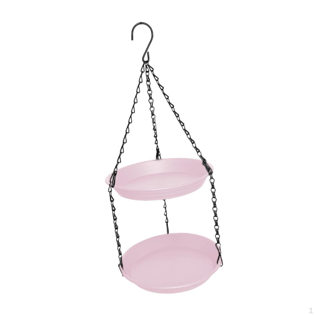 Vogelfutterröhren zum Aufhängen für Garten, Hof, Dekoration im Freien mit Doppelplatte auf der Terrasse