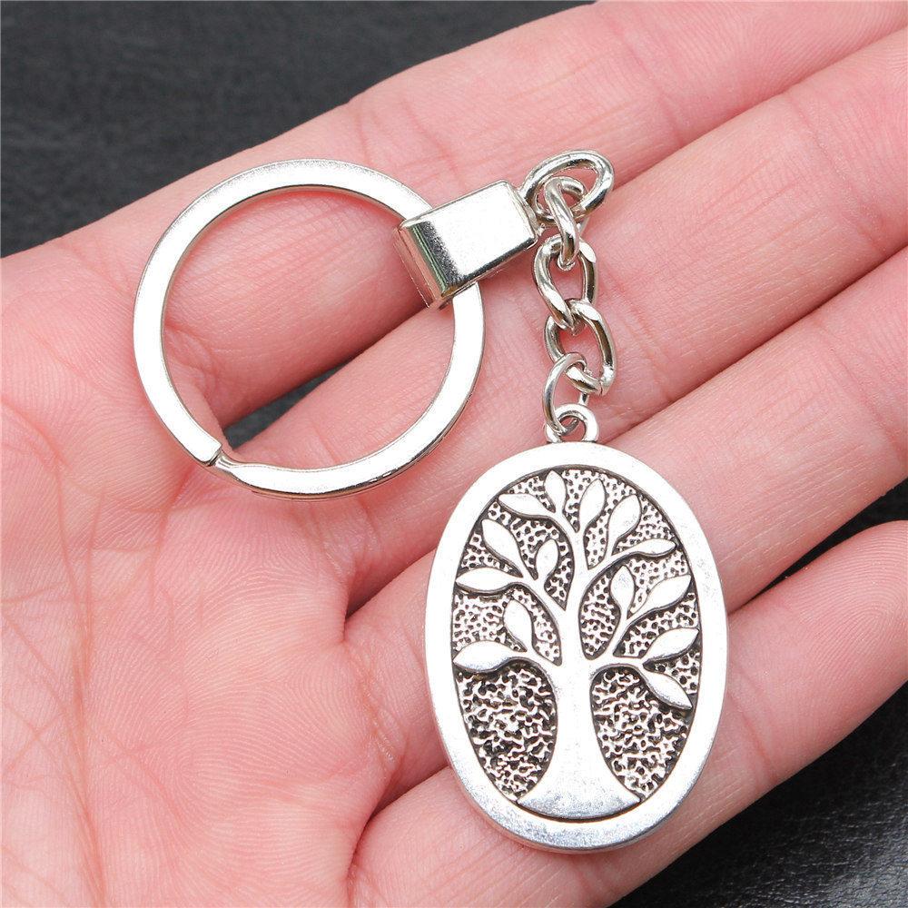 Tree of Life Nature Growth Pendant Antique Bronze Metal Keychain Trendy Gift for Nature Lovers