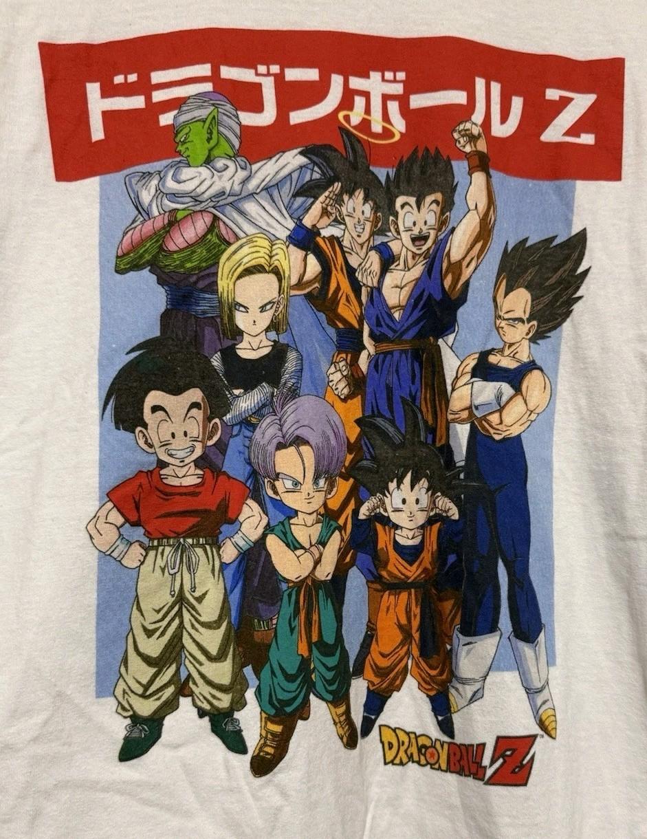 Toei Animation DragonBall Z White Graphic Tee T Shirt Mens Small Medium S/M Unisex T-Shirt XXXL