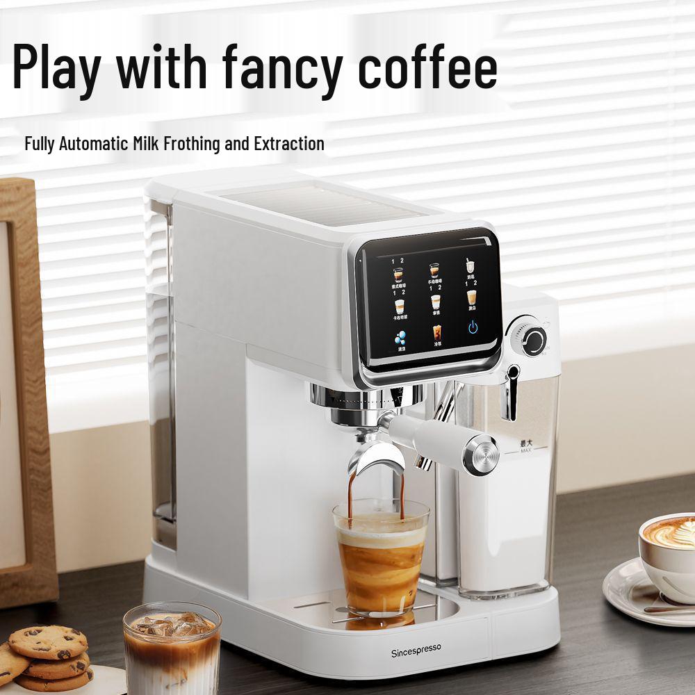 Dual Temperature Smart Coffee Machine with One-Button Operation and Automatic Milk Frother
