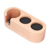3Hole Coffee Portafilter Holder Wooden Tamper Stand Coffee Tamping Station with NonSlip Mat