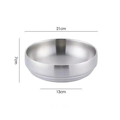 ZISIZ 21cm Double-Layer Golden Noodle & Rice Bowl - 2-Piece Set