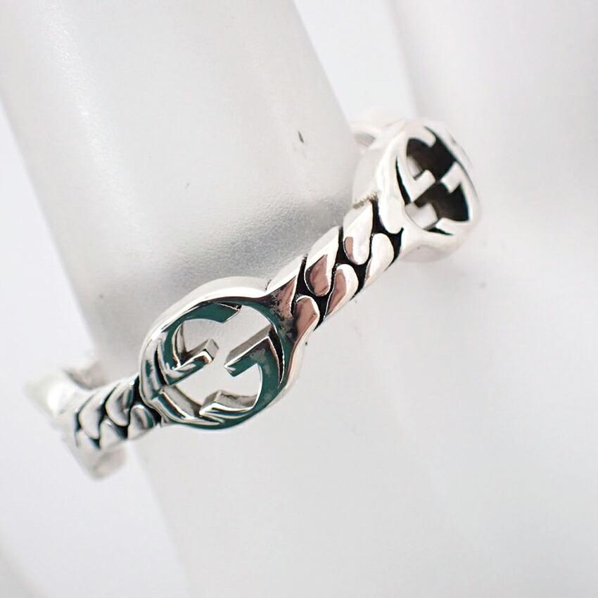 [Pre-owned] GUCCI 925 Interlocking G Ring / Size 13 / j51-9