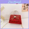 Princess Artificial Pearl Handbag For Kids With Light Cushioning And Satin Lining For Daily Use