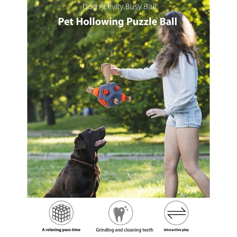 Dog Enrichment Slow Feeder Toy For Pet Chew Resistant Snuffle Ball Toy With Foraging Challenge Indoor Entertainment Toy