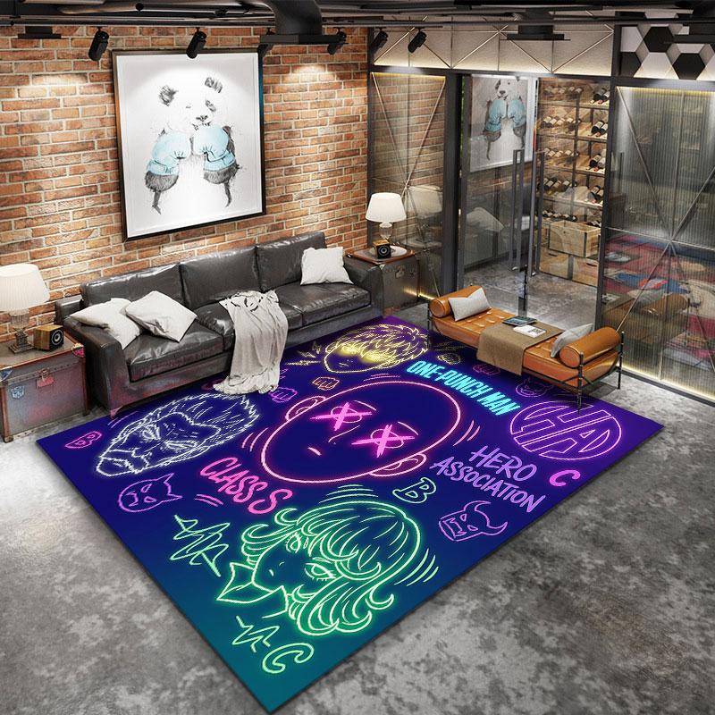 Onepunch Man Carpet Rug For Living Room Bedroom Home Sofa Decoration Kids Play Nonslip Floor Mat