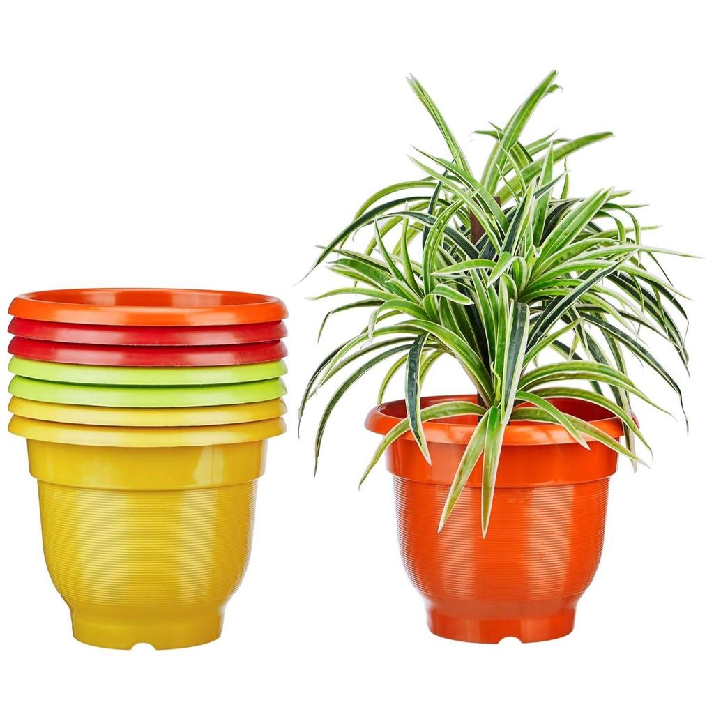 Round Pots for Plants|Best Gift for Nature Lovers|Indoor and Outdoor Flower Pot for Home/Office/Table/Garde