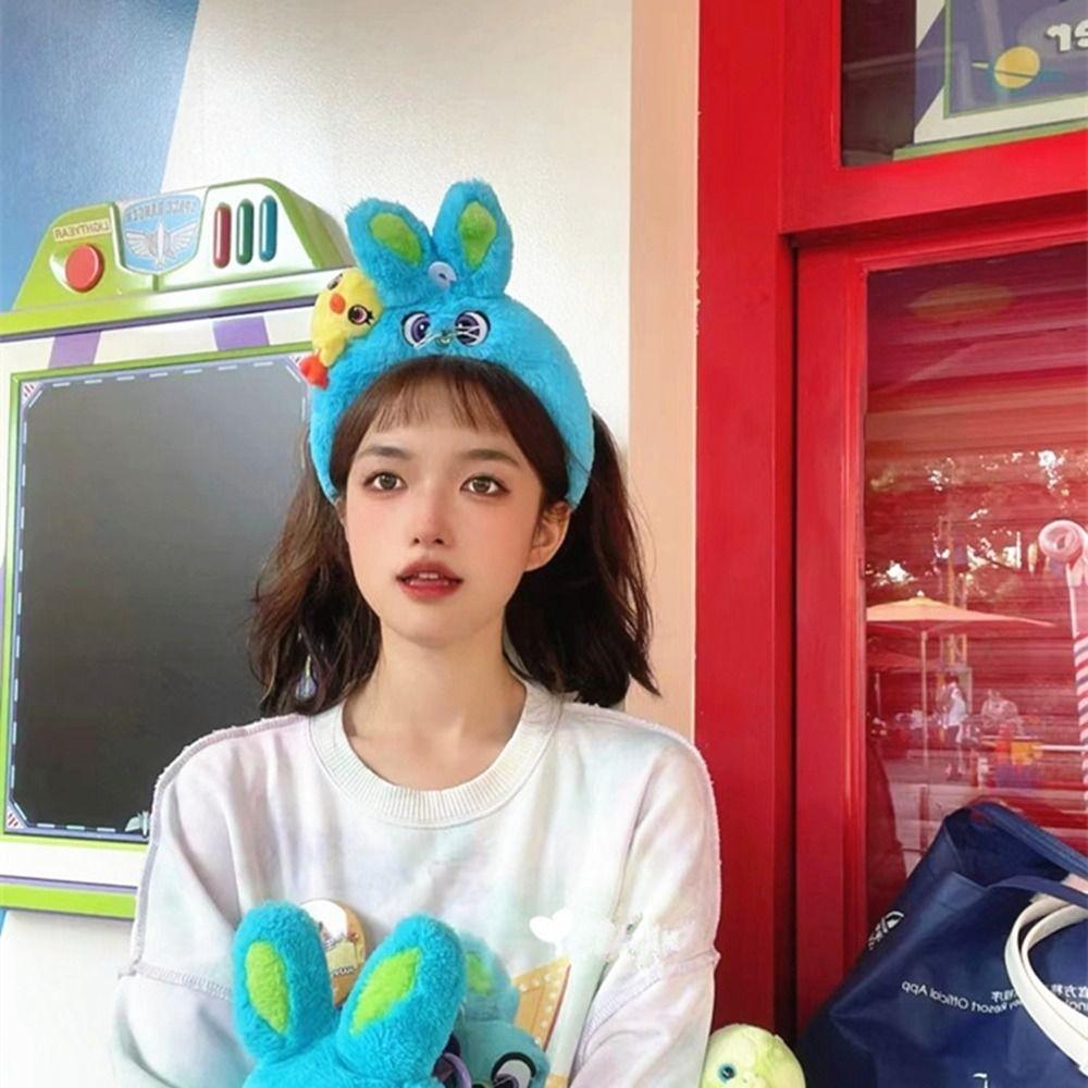 Cartoon Face Wash Hårbånd Duck Plush Rabbit Hodebånd Søt Daglig