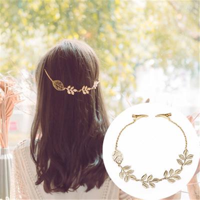 1 STK Haarkette Schmuck Hohles Blatt Haarspange AVE