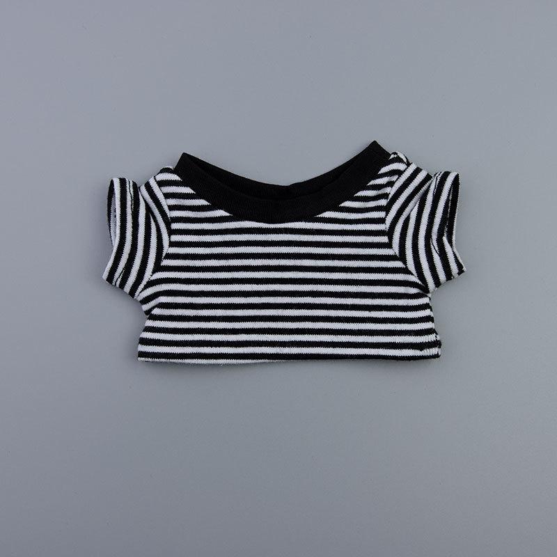 Versatile Striped T-Shirt for 10cm, 15cm, 20cm Doll Figures