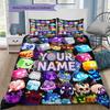 Blox Fruits Adventure Custom Name Pattern Bedding Quilt Set Quilt Cover Pillowcase Home Birthday Gift(1 * duvet cover + 2 * pillowcase, without core)