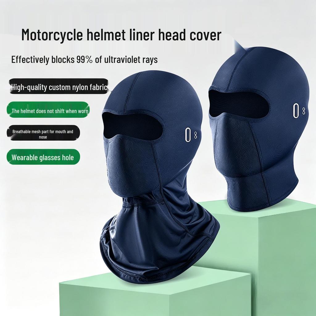 Eis Seide Sonnenschutz Stirnband: Schweißabsorbierende, schnell trocknende, atmungsaktive Gesichtsmaske & Motorradhelm-Innenfutter