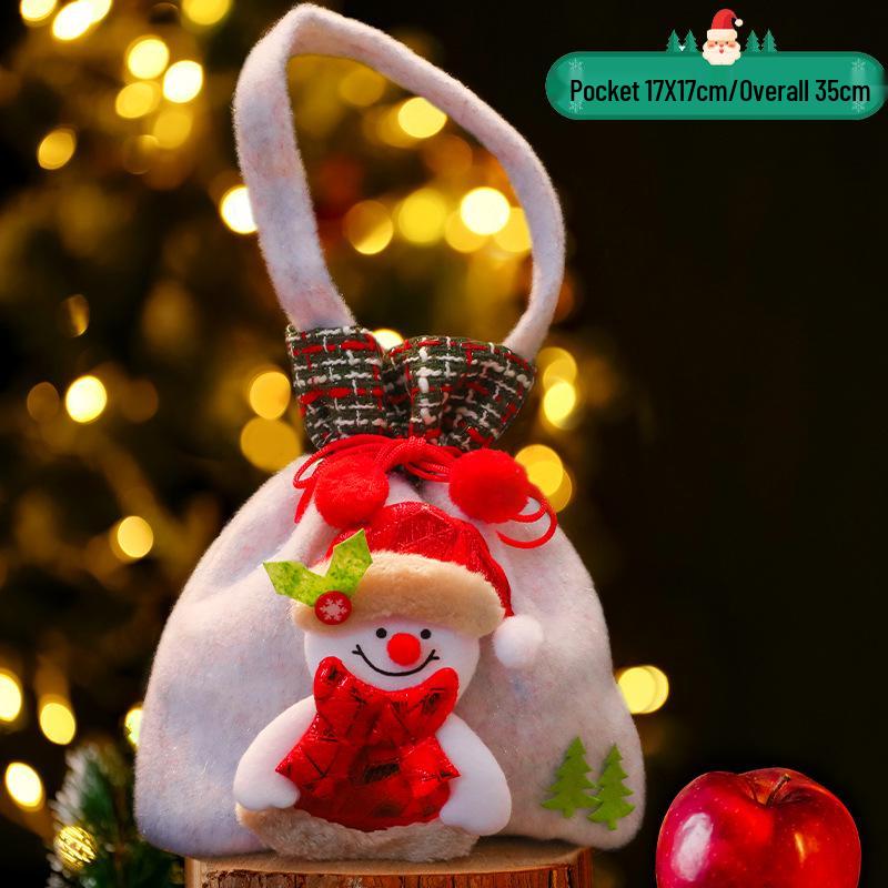 Christmas Eve Gift Bags - Festive Apple Design for Small Presents